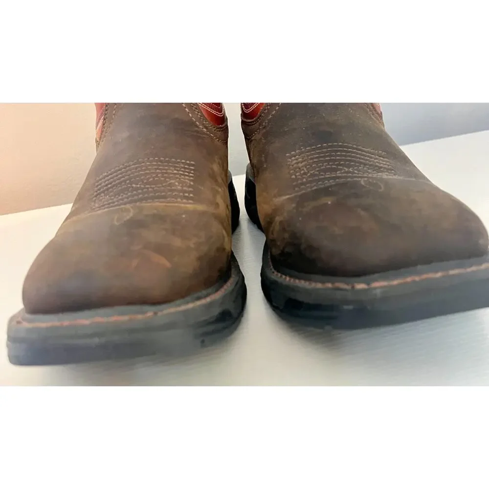 Ariat WorkHog XT Cottonwood Mens 13D Brown Leather Soft Toe EH Cowboy Work Boots